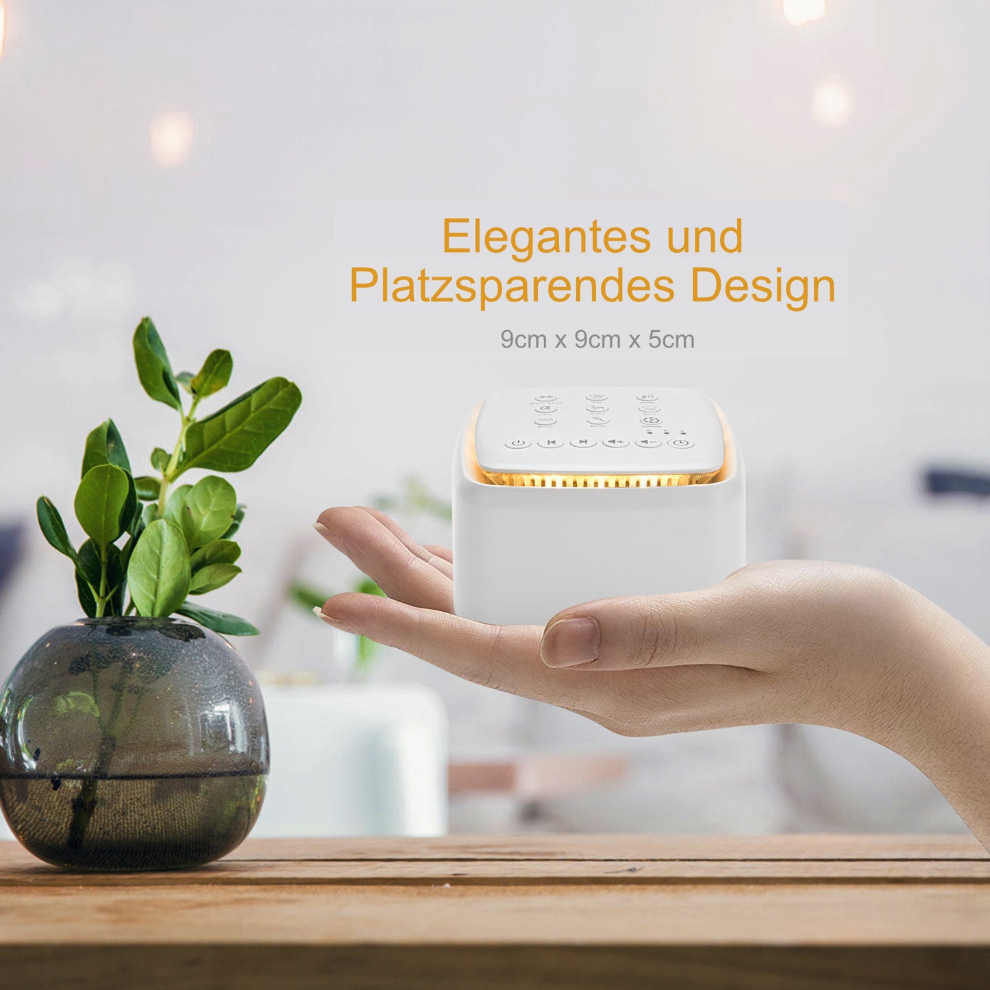 Serivana White Noise Machine elegantes und platzsparendes Design