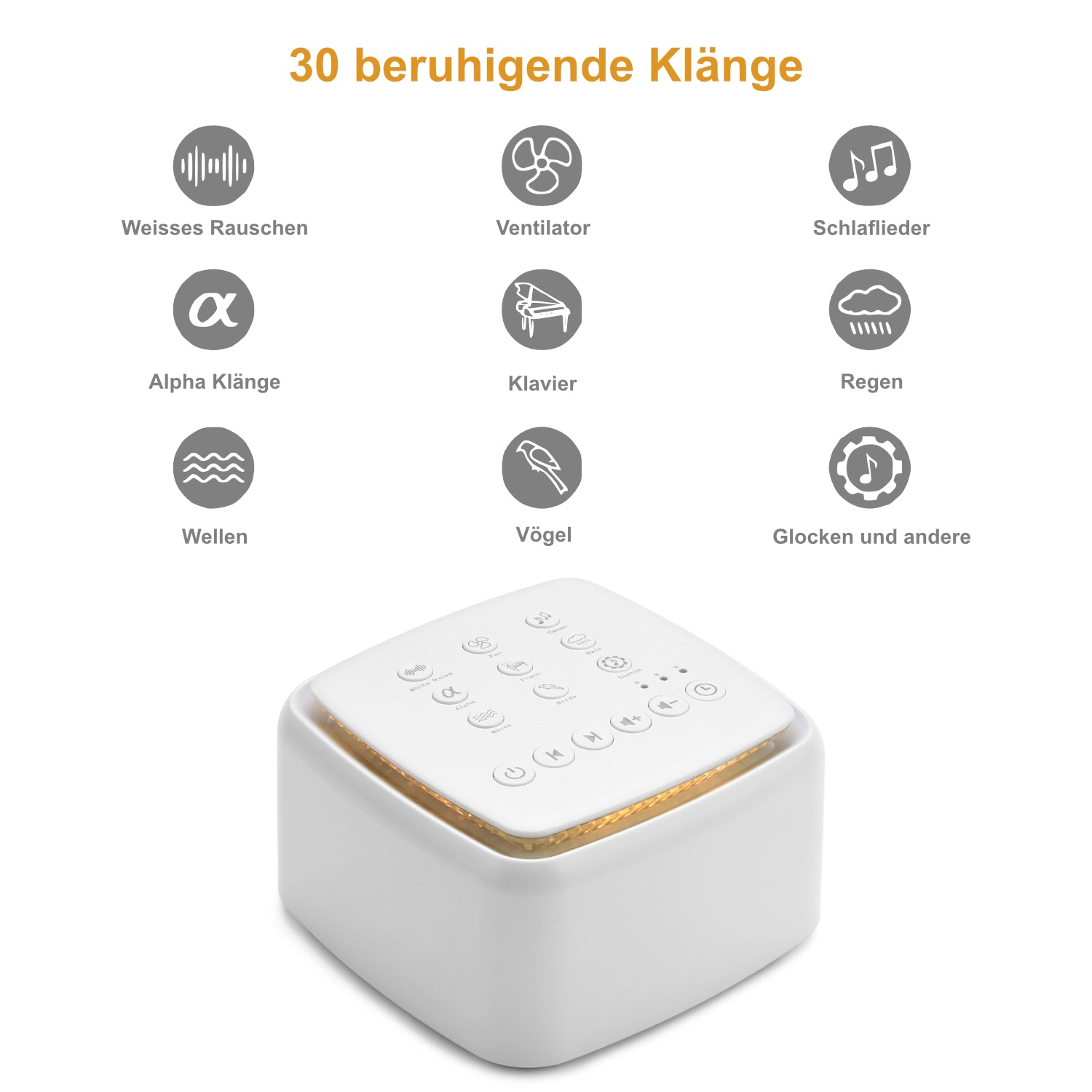 Serivana White Noise Machine mit 30 verschiedenen, beruhigenden Klängen